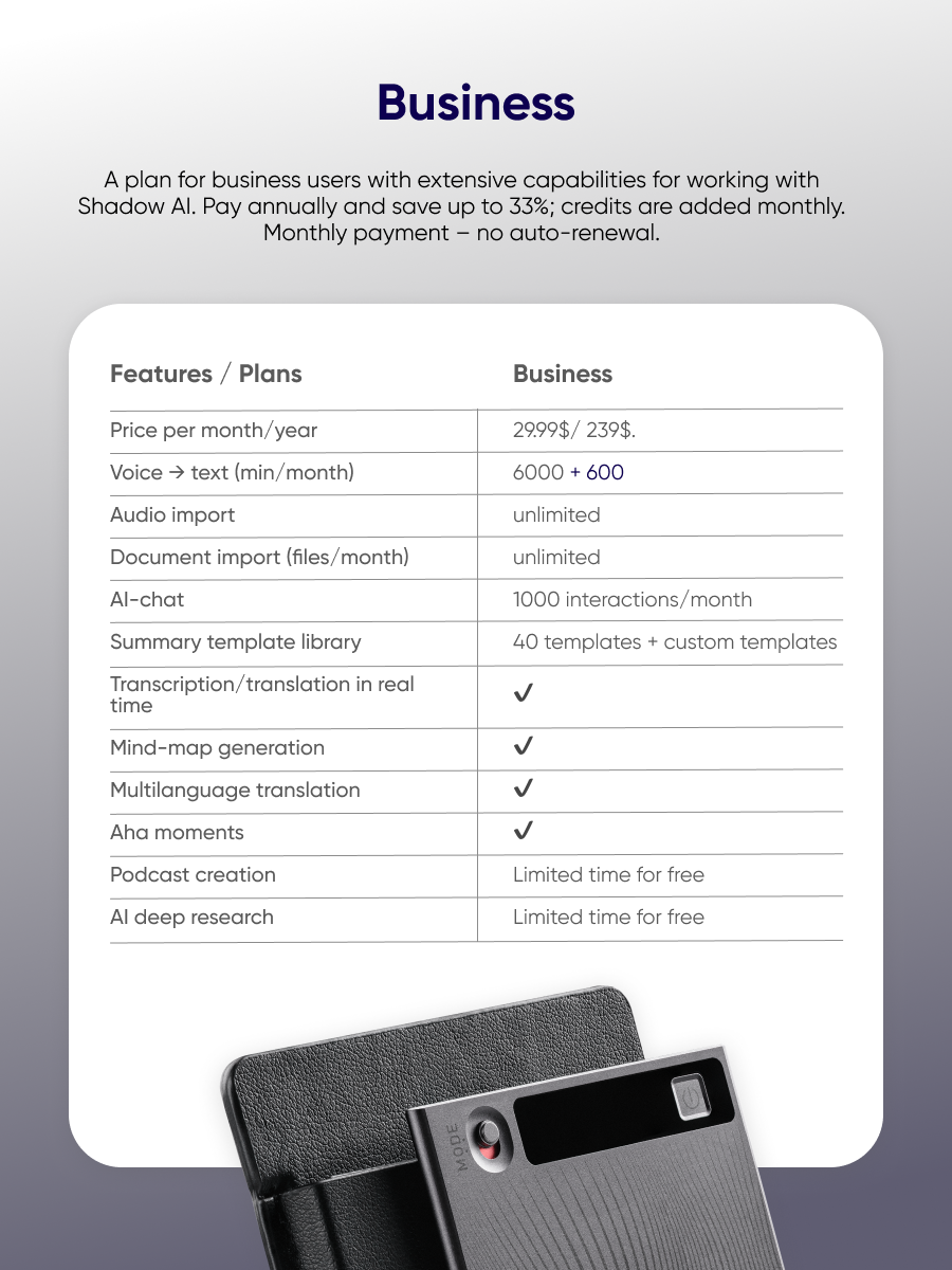 Intelligent voice recorder TicNote with AI agent, ChatGPT, Gemini, Claude and Grok