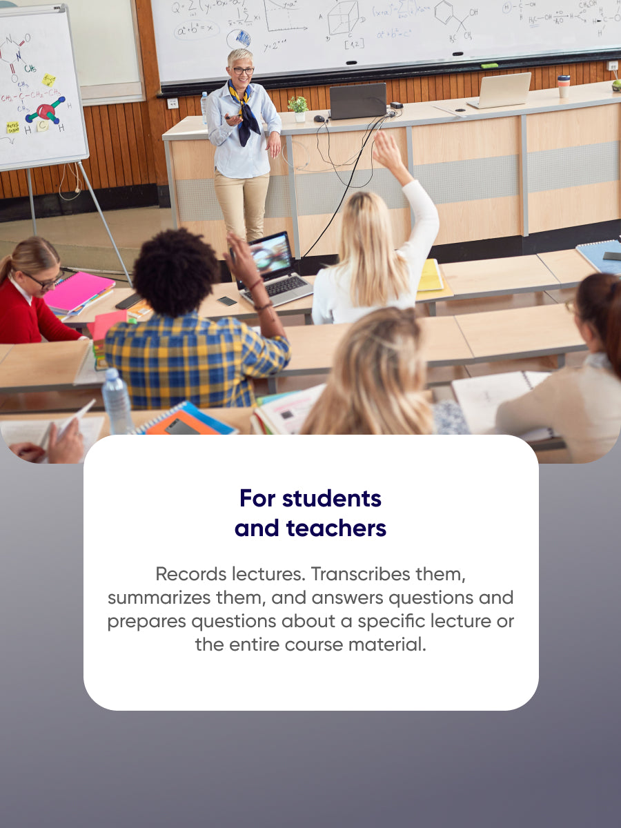 Intelligent voice recorder TicNote with AI agent, ChatGPT, Gemini, Claude and Grok