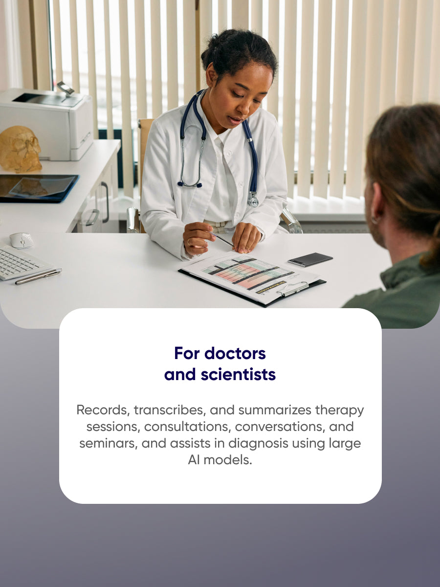 Intelligent voice recorder TicNote with AI agent, ChatGPT, Gemini, Claude and Grok