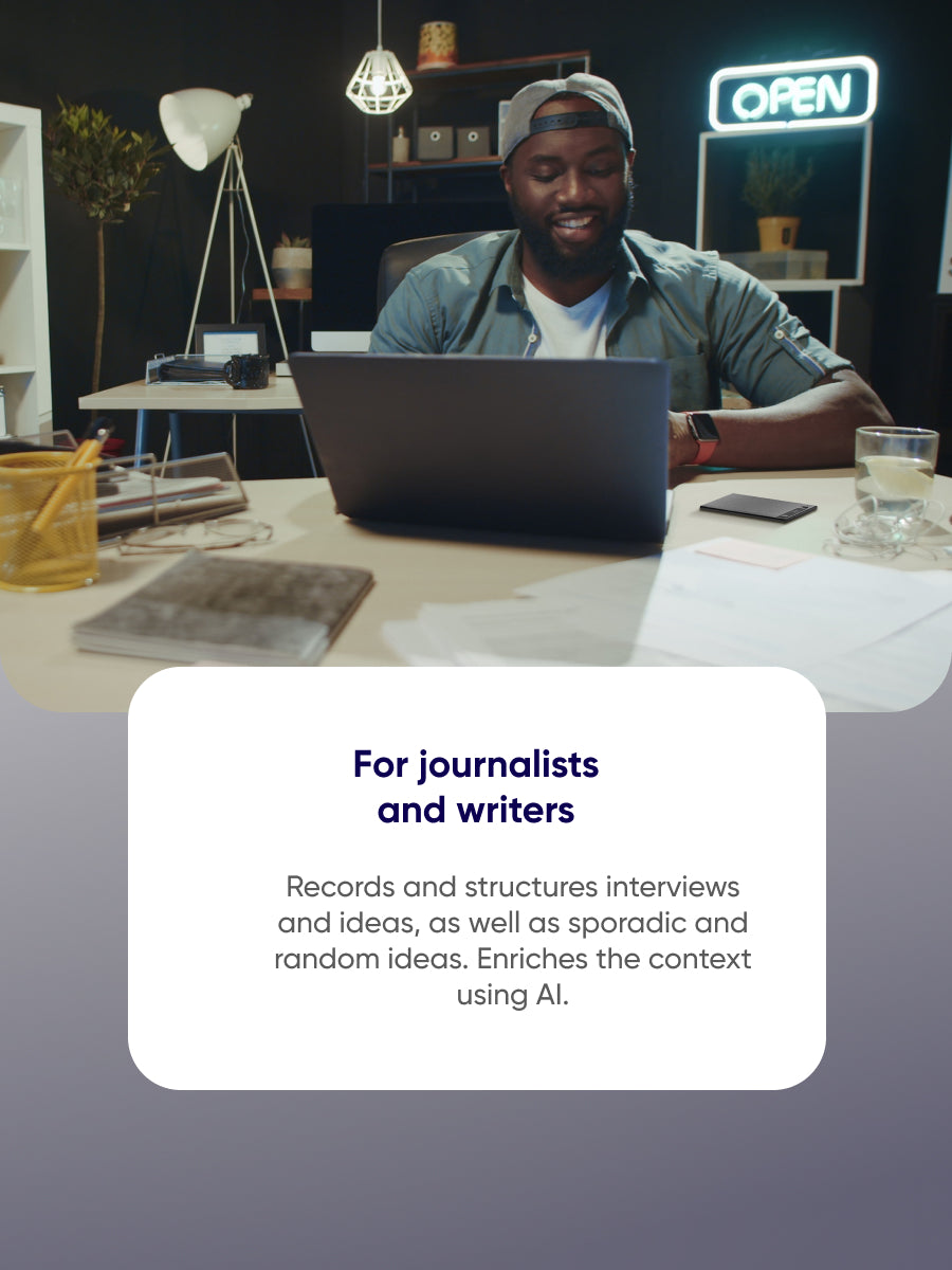 Intelligent voice recorder TicNote with AI agent, ChatGPT, Gemini, Claude and Grok